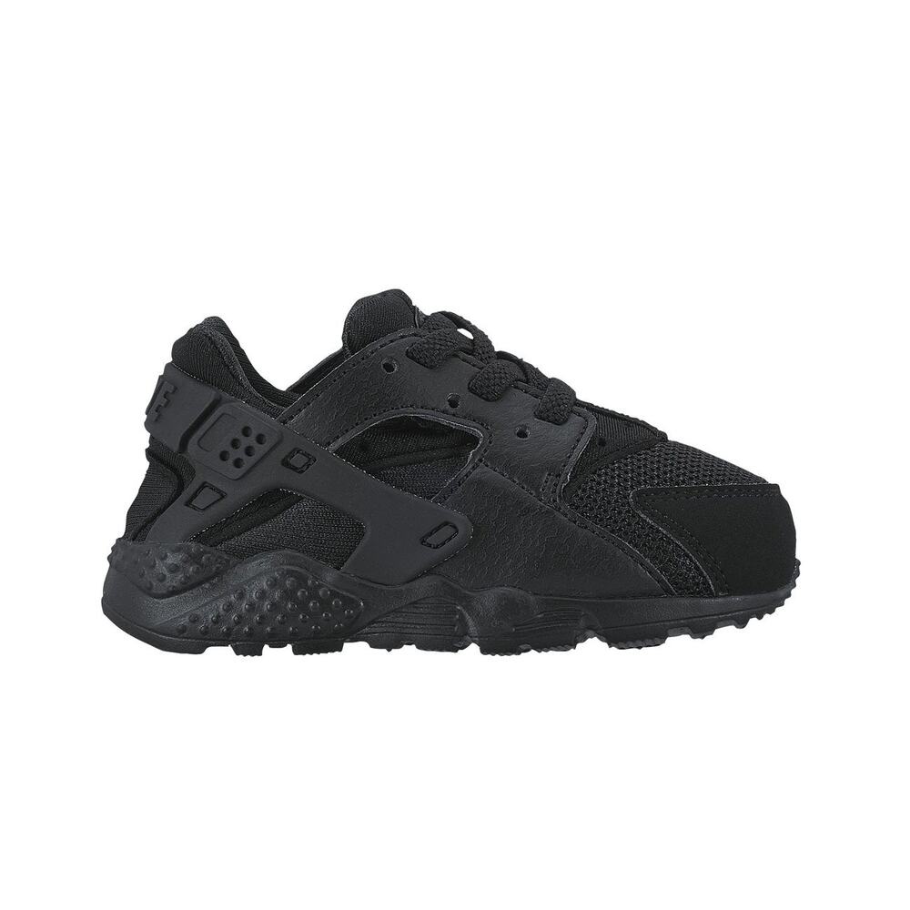 Like new Nike Baby Boy's Huarache Run (Infant/Toddler) Black/Black, 6 Toddler M.